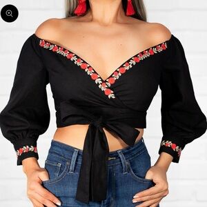 Herencia Clothing Rosalinda Crop Top | Women’s western tops size large